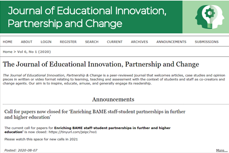  </br>Journal of Educational Innovation, Partnership and Change